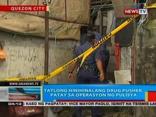 BP: 3 hinihinalang drug pusher, patay sa operasyon ng pulisya