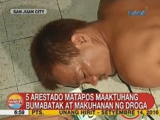 UB: 5 arestado matapos maaktuhang bumabatak at makuhaan ng droga
