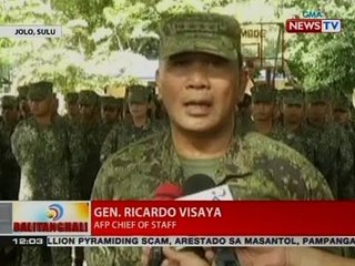 BT: AFP Chief Visaya sa mga militar: Huwag lubayan ang Abu Sayyaf