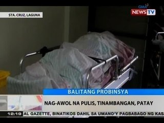 BT: Nag-AWOL na pulis, tinambangan, patay