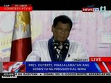NTVL: Pres. Duterte, pinasalamatan ang serbisyo ng Presidential Wing