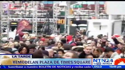 Remodelan la plaza de Times Square con paso peatonal para recibir el Nuevo Año en Nueva York