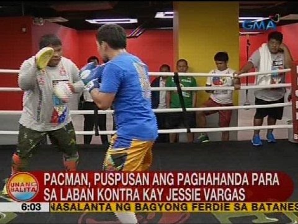 Pacman, puspusan ang paghahanda para sa laban kontra kay Jessie Vargas