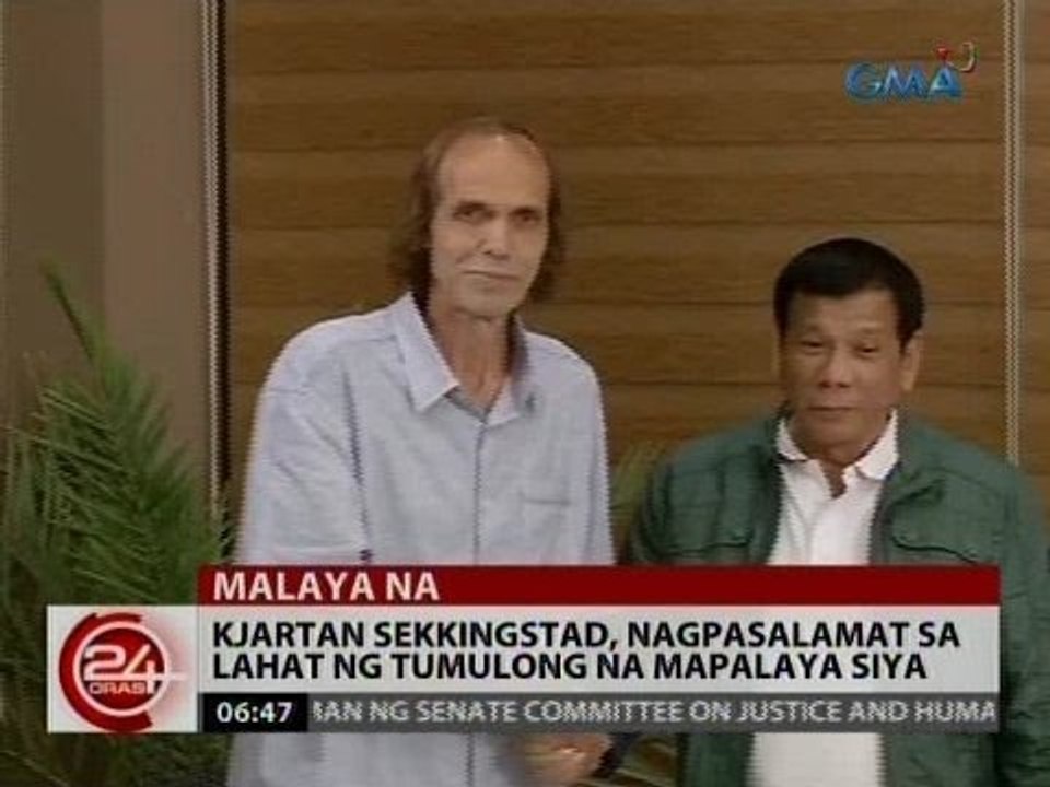 24 Oras: Kjartan Sekkingstad na pinalaya ng Abu Sayyaf nitong Sabado, nasa Maynila na