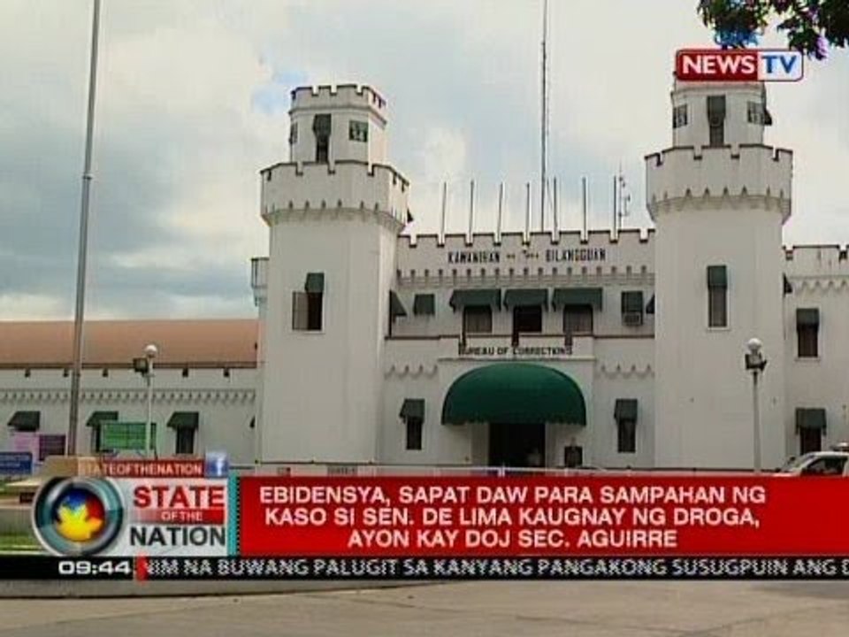 SONA: Ebidensya, sapat daw para sampahan ng kaso si Sen. De Lima kaugnay ng droga