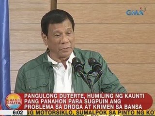 Download Video: UB: Pangulong Duterte, humiling ng kaunti pang panahon para sugpuin ang problema sa droga at krimen