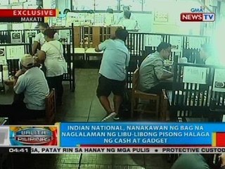 Indian national, nanakawan na bag na naglalaman ng libu-libong pisong halaga ng cash at gadget