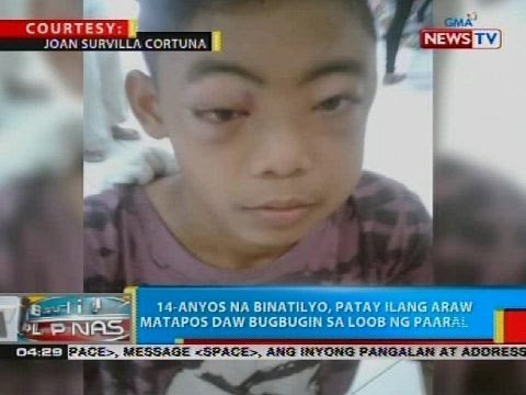 14-anyos na binatilyo, patay ilang araw matapos daw bugbugin sa loob ng paaralan