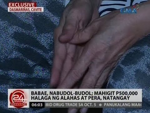24 Oras: Babae, nabudol-budol; mahigit P500,000 halaga ng alahas at pera, natangay