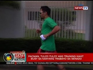 SONA: Pacman, tuloy-tuloy ang training kahit  busy sa kanyang trabaho sa Senado
