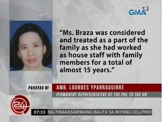 Amb. Lourdes Yparraguirre, itinangging minaltrato niya ang dating kasambahay