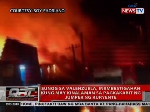 QRT: Sunog sa Valenzuela, iniimbestigahan kung may kinalaman sa pagkakabit ng jumper ng kuryente