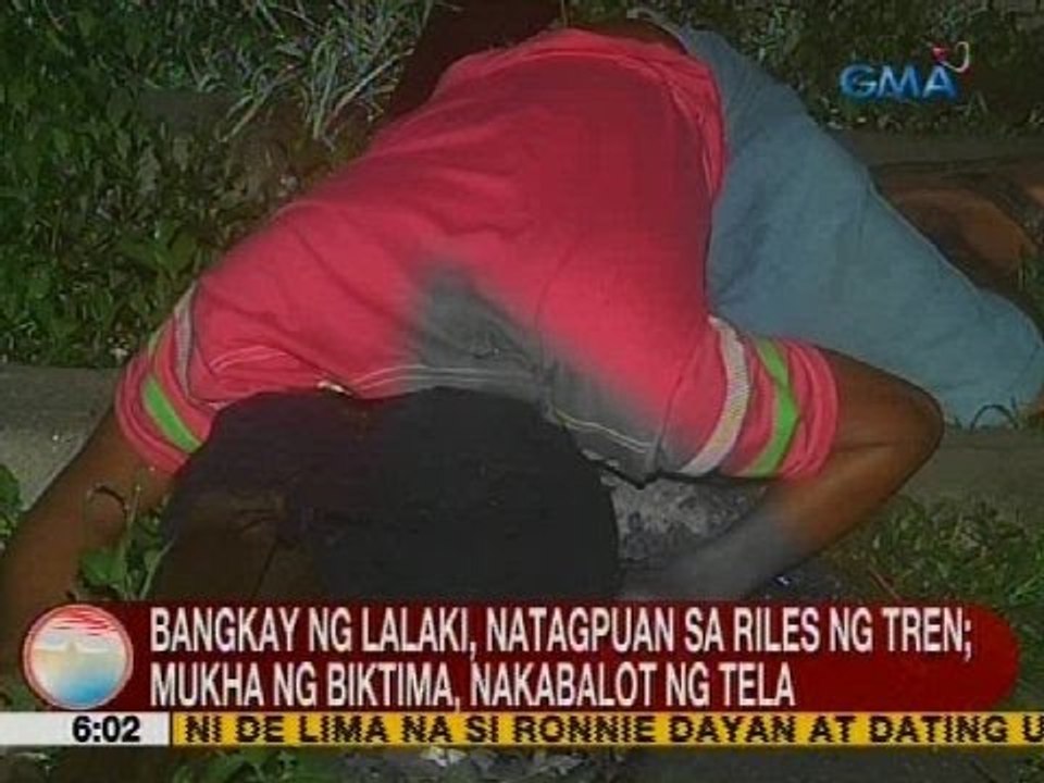 Bangkay ng lalaki, natagpuan sa riles ng tren; muka ng biktima, nakabaot ng tela