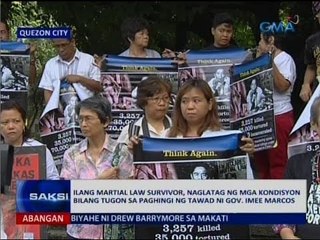 Ilang Martial Law survivor, naglatag ng mga kondisyon bilang tugon sa paghingi ng tawad ni Gov. Imee