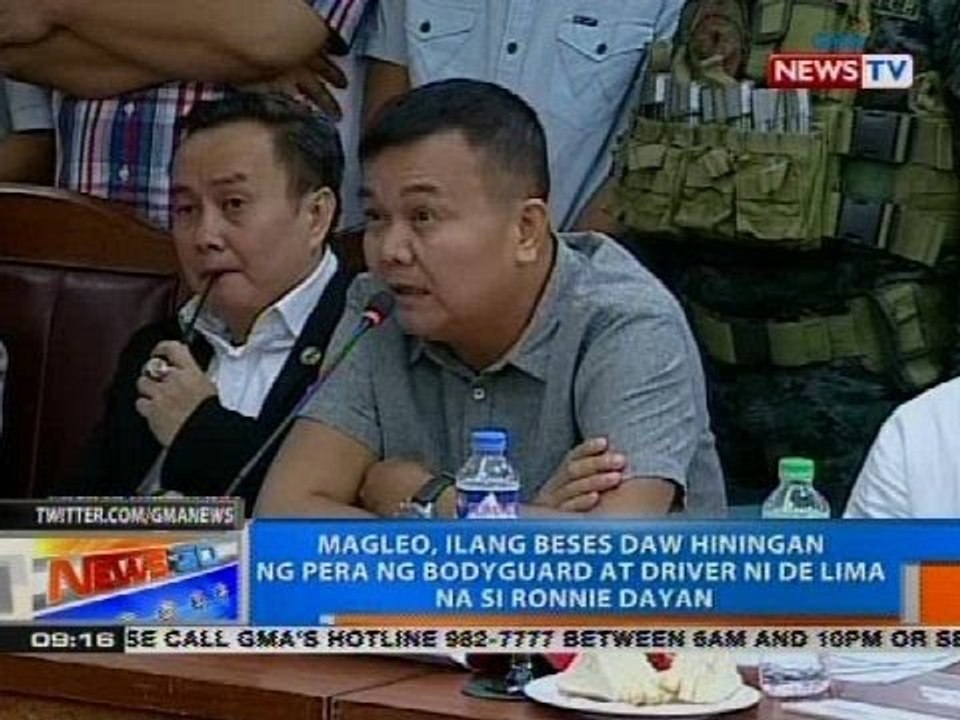 Magleo, ilang beses daw hinigan ng pera ng bodyguard at driver ni de Lima na si Ronnie Dayan