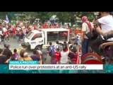 Manila Protest: Police run over protesters at an anti-US rally