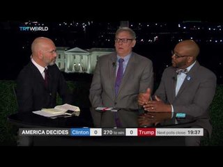 TRT World's Simon McGregor Wood with Lindsay Mark Lewis and Christopher Harris on American election