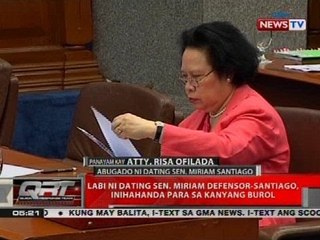 Labi ni dating Sen. Miriam Defensor-Santiago, inihahanda para sa kanyang burol