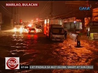 24 Oras: Bahang dulot ng ulan na sinabayan pa ng high tide, namerwisyo