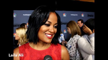 Laila Ali of The Celebrity Apprentice with Arnold Schwarzenegger