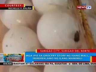 Mga ipis sa grocery store ng isang mall, inirereklamo ng ilang mamimili