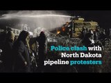 Police clash with North Dakota pipeline protesters