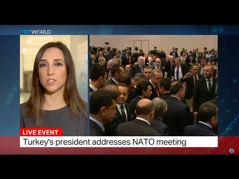 Turkish president Erdogan addressed NATO meeting