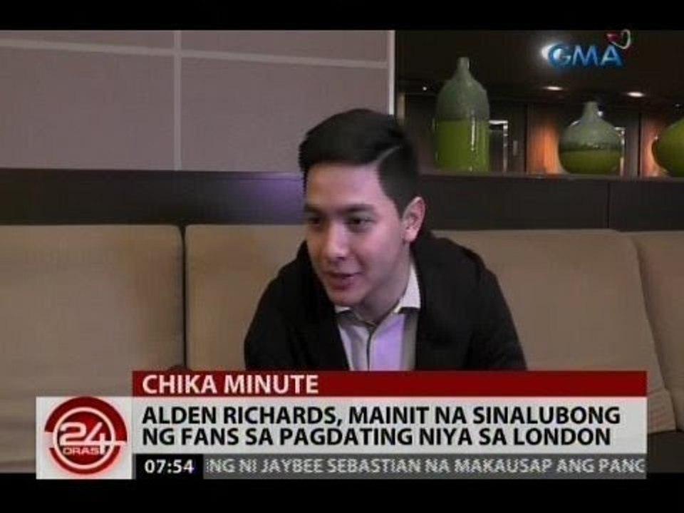 24 Oras: Alden Richards, mainit na sinalubong ng fans sa pagdating niya sa London