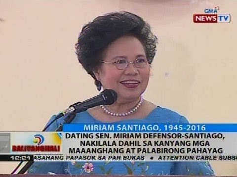 Dating Sen. Miriam Defensor-Santiago, nakilala dahil sa kanyang mga maaanghang at palabirong pahayag