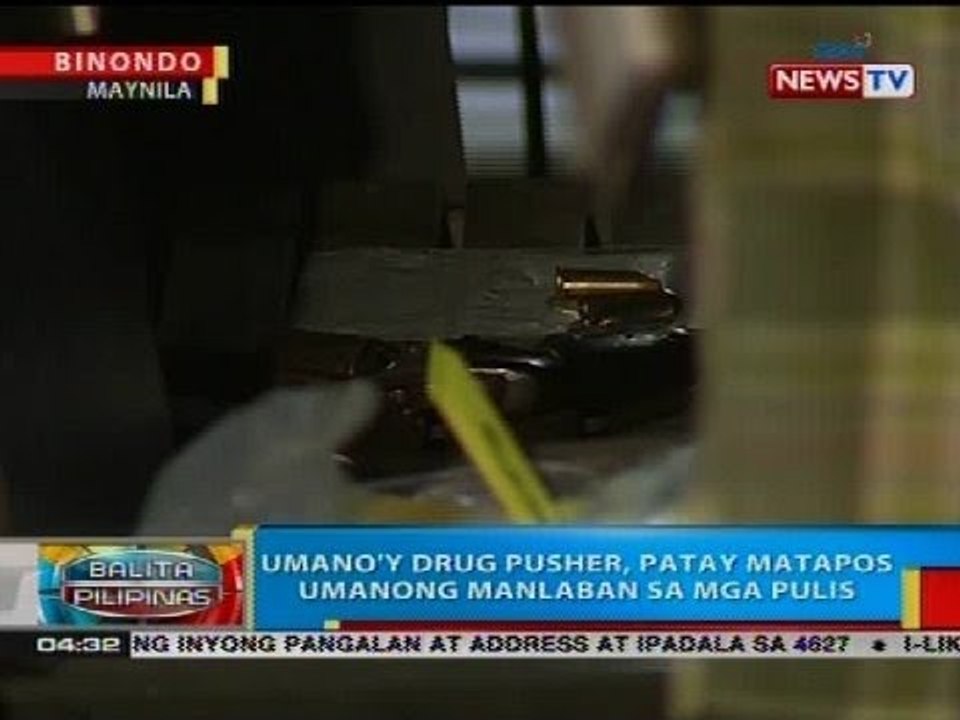 Umano'y drug pusher, patay matapos umanong manlaban sa mga pulis