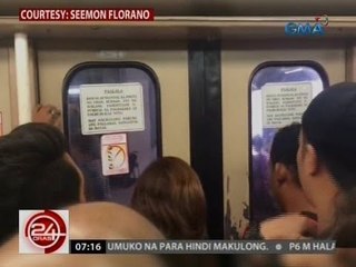 24 Oras: Video ng biglang pagsara ng pinto ng tren ng LRT 1, viral sa social media