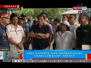 BP: Pres. Duterte, nag-inspeksyon sa shabu lab sa Mt. Arayat