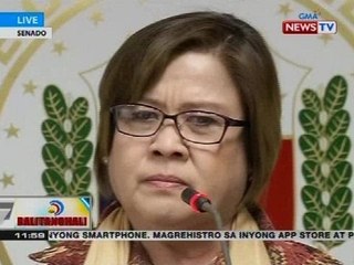 BT: Presscon ni Sen. de Lima kaugnay sa riot sa Bilibid