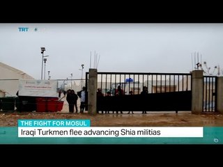 Video herunterladen: The Fight For Mosul: Iraqi Turkmen flee advancing Shia militias