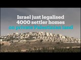 Israeli bill passed to legalise illegal settlements