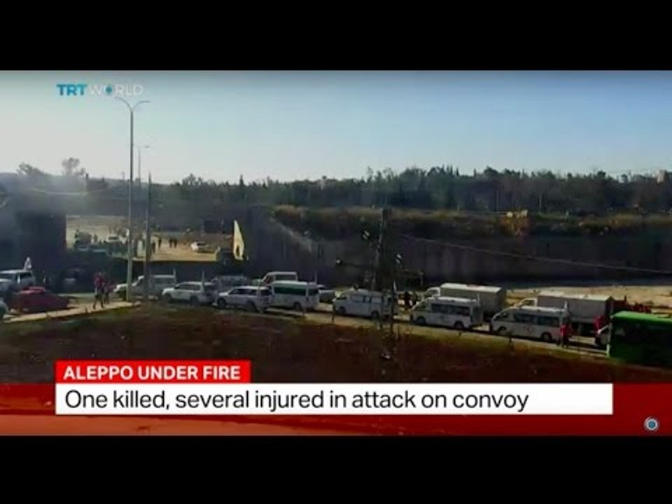 Aleppo Under Fire: Pro-regime forces open fire on evacuee convoy