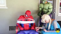 Evil Spiderman ATTACKS Frozen Elsa! SCARE! Spiderman Pink Spidergirl Maleficent Joker Girl Funny IRL