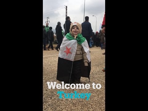 Welcoming Syrian refugees at the border