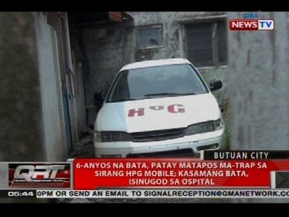 QRT: 6-anyos na bata, patay matapos ma-trap sa sirang HPG mobile