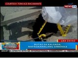 BP: Butas sa kalsada, napagkamalang sinkhole