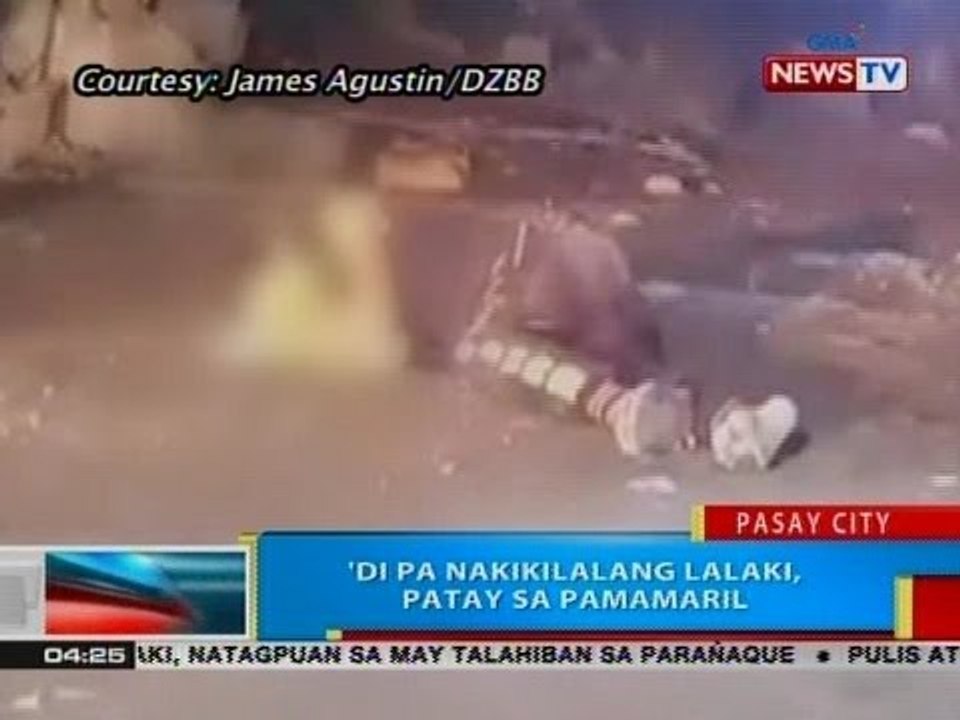 BP: 'Di pa nakikilalang lalaki, patay sa pamamaril