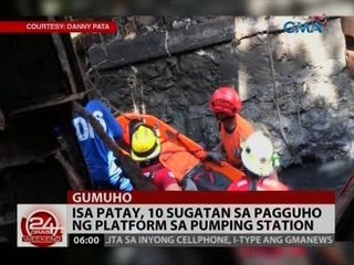 24 Oras: 1 patay, 10 sugatan sa pagguho ng platform sa pumping station