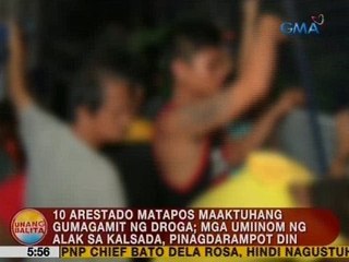 UB: 10 arestado matapos maaktuhang gumagamit ng droga sa Maynila
