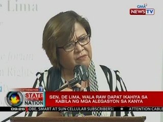 SONA: Sen. De Lima, pinayuhan ang mga babae na lumaban at ipagtanggol ang sarili