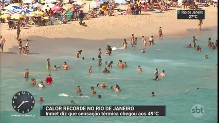 Rio de Janeiro registra sensação térmica de quase 50ºC
