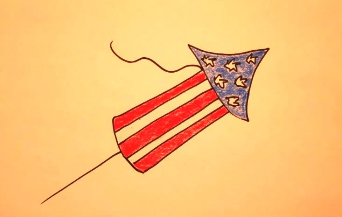 How To Draw a Rocket For Kids Step By Step