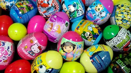 100 Surprise Eggs - Kinder surprise,peppa pig,Toy Story,Dora the explorer,Cars and more