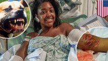 Pit bull attack: Woman bitten by pit bull more than 30 times while she protected baby