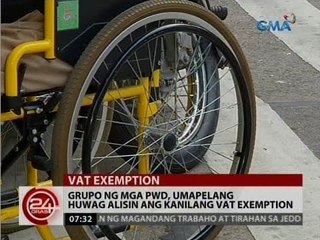 24 Oras: Grupo ng mga PWD, umapelang huwag alisin ang kanilang VAT exemption
