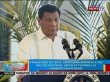 Pangulong Duterte, umaasang mapapatatag ang relasyon ng Japan at Pilipians sa pagbisita niya roon